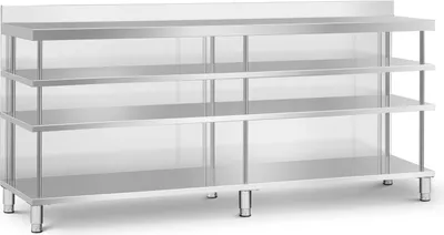 Obrázek produktu pro Expondo Royal Catering Barový pracovní stůl – nerezová ocel – 250 x 60 x 115 cm –