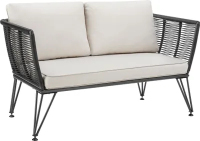 Produktbild von Garten-Loungesofa Sundo rundes Polyrattan im Rope-Design