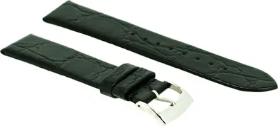 Produktbild von Lotus Uhrenarmband 20mm Leder schwarz Krokooptik L9940/3