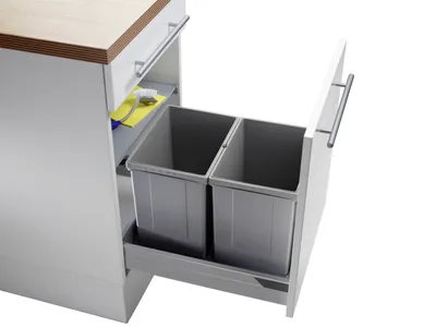 Immagine prodotto di Naber Pullboy Vario 45 2. Contenitore per rifiuti, colore grigio alluminio. - Bidone dei rifiuti