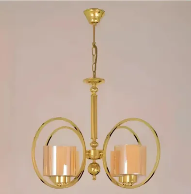Produktbild von Deckenlampe in Goldfarben Luxus  Decken Luster Glass Wohnzimmer