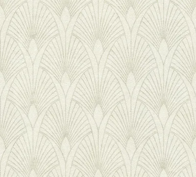 Produktbild von Livingwalls Art Deco Tapete New Walls 50's Glam Vliestapete creme gold weiß 10,05 m x 0,53 m