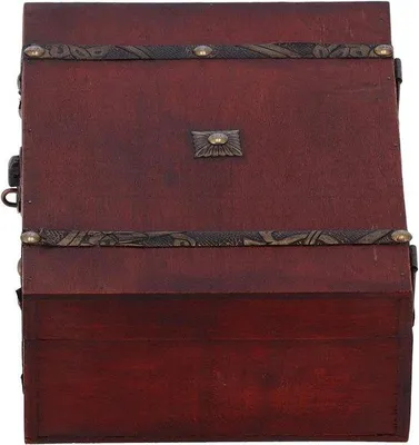 Image de Boîte à bijoux en bois vintage avec serrure - Caisse de rangement Caisse au trésor Organisateur de bijoux