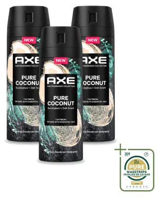 Image de 3 sprays déodorants Axe Pure Coconut, 150 ml - Pack économique - 3 pièces