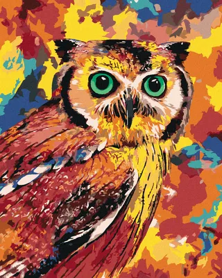 Produktbild von Zuty - Malen nach Zahlen - BUNTE EULE, 40x50 cm, mit Keilrahmen (bereits gespannt)