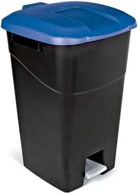 Obrázek produktu pro Pedálový koš 60 litrů - Odpadkový koš 60 litrů - Odpadkový koš 60 litrů - Černá základna/šedé víko