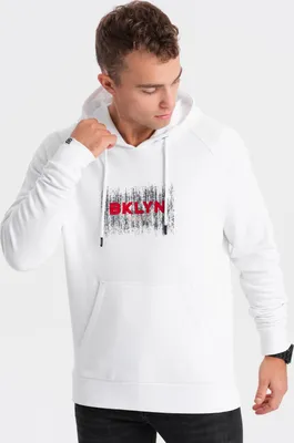 Produktbild von Ombre Clothing Herren-Kapuzenpullover mit Kapuze Galgaliel weiß XXL