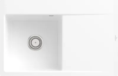 Produktbild von Villeroy & Boch Keramikspüle 33481FR1, Subway Style 45 Flat Einbauspüle - inkl.