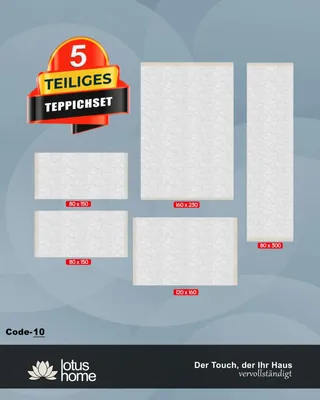 Produktbild von 5-teiliges Teppich-Set Yeiyanda Code-10