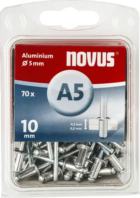 Produktbild von Novus Blindnieten Typ A5/10 Aluminium 70 Stück