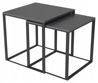 Zdjęcie produktu dla Zestaw Stolików Kawowych Grafit 2w1 Loft