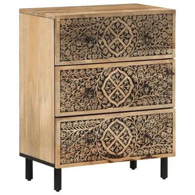 Produktbild von Beistellschrank 60x33x75 cm Massivholz Mango