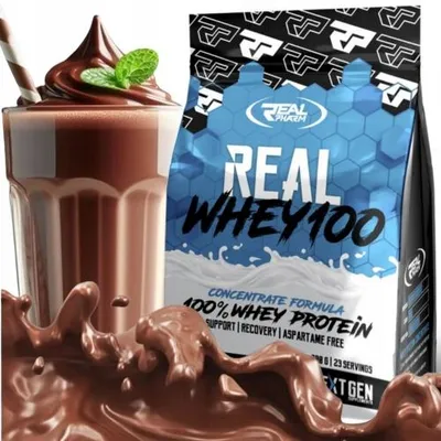 Produktbild von Molkenprotein WPC Molkenprotein-Supplement Molke 100 REAL PHARM 700g SCHOKOLADE