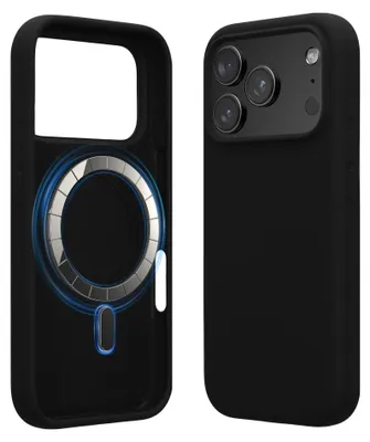 Produktbild von kwmobile Hülle kompatibel mit Apple iPhone 17 Pro Max Hülle - magnetisches Silikon Case kompatibel mit MagSafe - Cover gummiert Schwarz