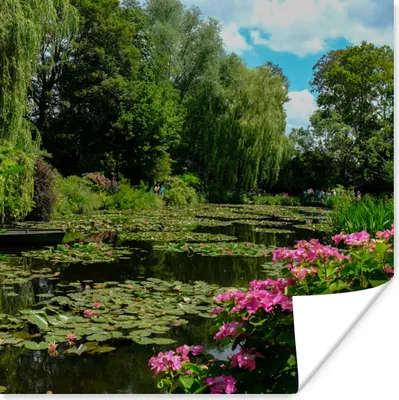 Produktbild von MuchoWow® Poster Sommertag mit Seerosen im Garten von Monet in Frankreich 30x30 cm - Wandposter - Printing