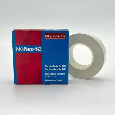 Produktbild von Weißer PVC-Isolierband Hochhaft 20 m x 19 mm x 0,15 mm