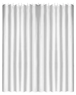 Produktbild von Duschvorhang aus mattem Polyester, 120 x 200 cm, weiß