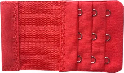 Produktbild von Breite BH-Verlängerung mit Gummiband, 3 Hakenreihen, Rot