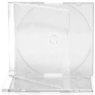 Zdjęcie produktu dla Pojemniki na płyty CD/DVD - lekkie - odporne na wstrząsy - zestaw 25 sztuk - wytrzymała konstrukcja - smukła obudowa typu "jewel case" o grubości 5,2 mm