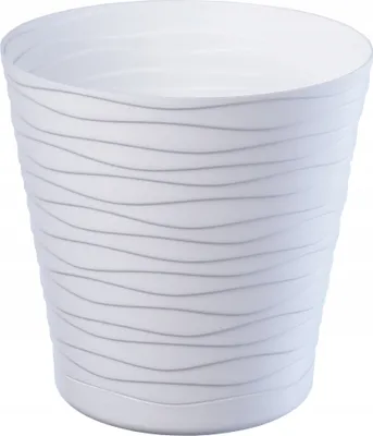 Obrázek produktu pro KADAX květináč s podšálkem "Greve", květináč, plastový květináč, květináč, kulatý, 30 cm, bílý