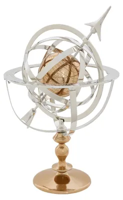 Produktbild von Armillarglobus nell h. 59 cm, silberfarben - Atmosphera créateur d'intérieur