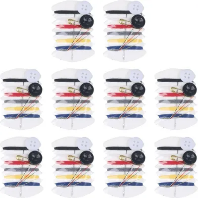 Produktbild von 10-teiliges Set Mini Nähset mit Nadel, Faden und Knöpfen für Reisen und Haushaltsbedarf