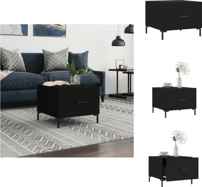 Produktbild von vidaXL Couchtisch Schwarz 50x50x40 cm Holzwerkstoff - Couchtische