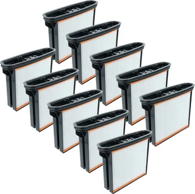 Produktbild von vhbw 10x Flachfaltenfilter H11 kompatibel mit Starmix iPulse L-1635 Basic, H-1635 Safe Plus Industriestaubsauger Nass-/Trockensauger Staubsauger