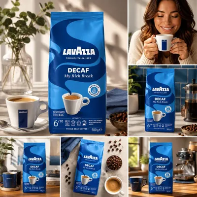 Produktbild von Lavazza DECAF: My rich break Kaffeebohnen 500g