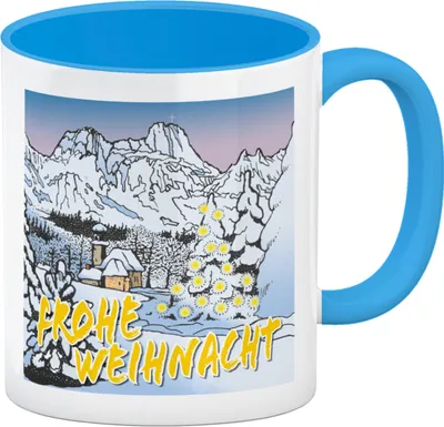 Produktbild von Frohe Weihnacht Kaffeebecher Hellblau Du bist noch auf der Suche nach einem