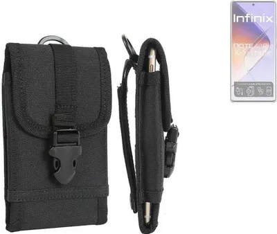 Produktbild von K-S-Trade Holster Handy Hülle kompatibel mit Infinix Note 40 Pro Holster Handytasche Gürtel Tasche Schutz Hülle Robust Outdoor schwarz