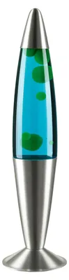 Produktbild von Lavalampe Grün Blau Silber G9 42 cm Retro Magmalampe