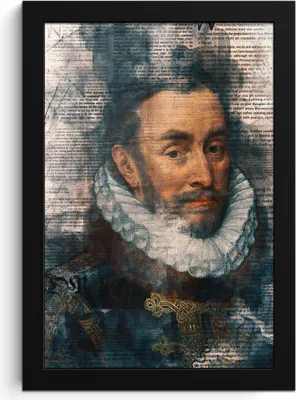 Produktbild von MuchoWow® MuchoWow® Gerahmtes Poster Wilhelm von Oranien - Adriaen Thomasz - Zeitungsartikel 20x30 cm - Poster mit zchwarzem Bilderrahmen - Drucken - Bilder Poster im Rahmen