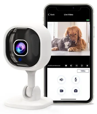 Obrázok produktu pre Bezpečnostná kamera - Wifi bezdrôtová 1080P HD - Nabíjateľná vnútorná a vonkajšia kamera - 2-cestný audio - Nočné videnie - Detekcia pohybu - Vhodná...