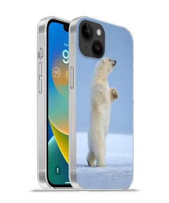 Produktbild von MuchoWow® Handyhülle Schutzhülle Hülle für Apple iPhone 14 Plus - Soft case Eisbär - Lustig - Schnee - Kinder - Jungen - Mädchen - Kind Silikon Softcase Handy Hülle - Abbildung