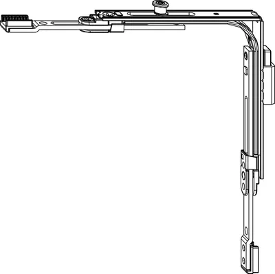 Produktbild von MACO MM Eckumlenkung SFG 2-flg RC2 mit Sperrschieber 1iS silber (208415)
