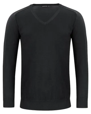 Produktbild von James Harvest - Pullover für Herren, V-Ausschnitt, Wolle ET931 (L) (Schwarz)