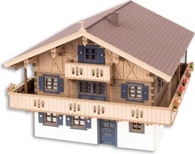Produktbild von NOCH Ferienpension „Edelweiß“, Modellbau-Gebäude 8,5 x 7,1 cm für Spur N, ideal für Landschaftsbau