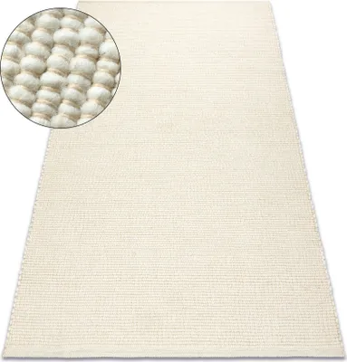 Produktbild von NEPAL 2100 Teppich natürlich, creme – Wolle, doppelseitig, natur beige 60x100 cm