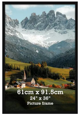 Fotolijst 60x90 cm, Aluminium, schwarz, für Fotos und Poster