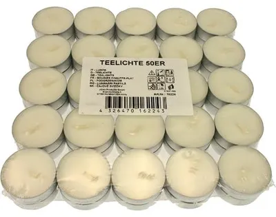 Produktbild von Teelichte 50er im Block, 3,9cm , Gute Qualität