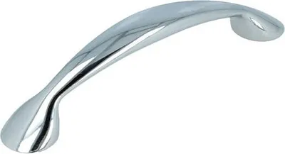 Produktbild von Möbelgriff Chrom glänzend Hochwertiger Chromgriff Niedrigpreis Schubladengriff Lochabstand 96mm