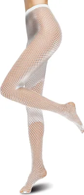 Produktbild von Damen Netzstrumpfhose One Size Strumpfhose Halloween Fasching Karneval Freizeit Party, weiß