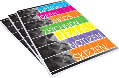 Produktbild von PRICARO Notizblock "Black crystal", A5, kariert, Leimbindung, 3 Stück