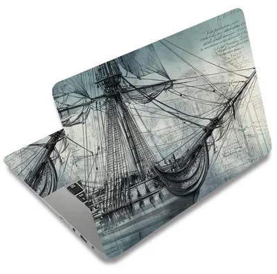 Produktbild von Abnehmbare Laptop-Aufkleber mit Segelboot-Motiv für verschiedene Laptop-Größen