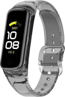 Produktbild von Strap-it Samsung Galaxy Fit 2 sonnenverfärbendes Kristallband (Transparent-Schwarz)