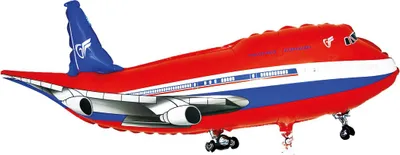 Produktbild von Flugzeug rot - Folienballon - 33 cm