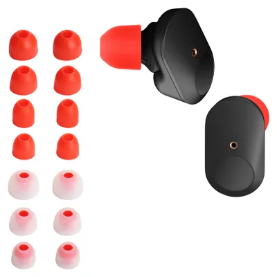 Produktbild von kwmobile 14x Ersatzpolster kompatibel mit Sony WF-1000XM3 / WF-1000XM4 / WF-1000XM5 - 4 Größen - Silikon Ersatz Ohrstöpsel In-Ear Kopfhörer - Polster