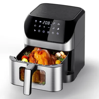 Produktbild von 8L Heißluftfritteuse XXL Air fryer Backofen Fritteusen Heißluft Friteuse Schwarz