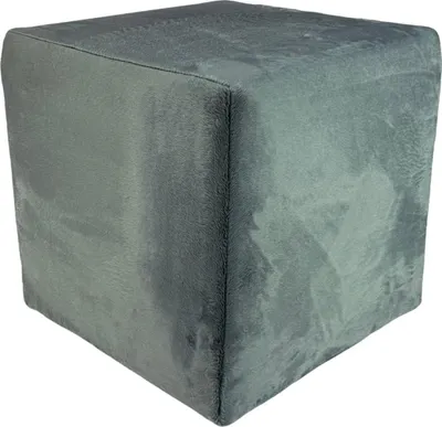 Produktbild von Velvet-Hocker MINKY 40x40 cm quadratisch – weicher Sitzhocker aus Samtstoff – Dunkelgrau